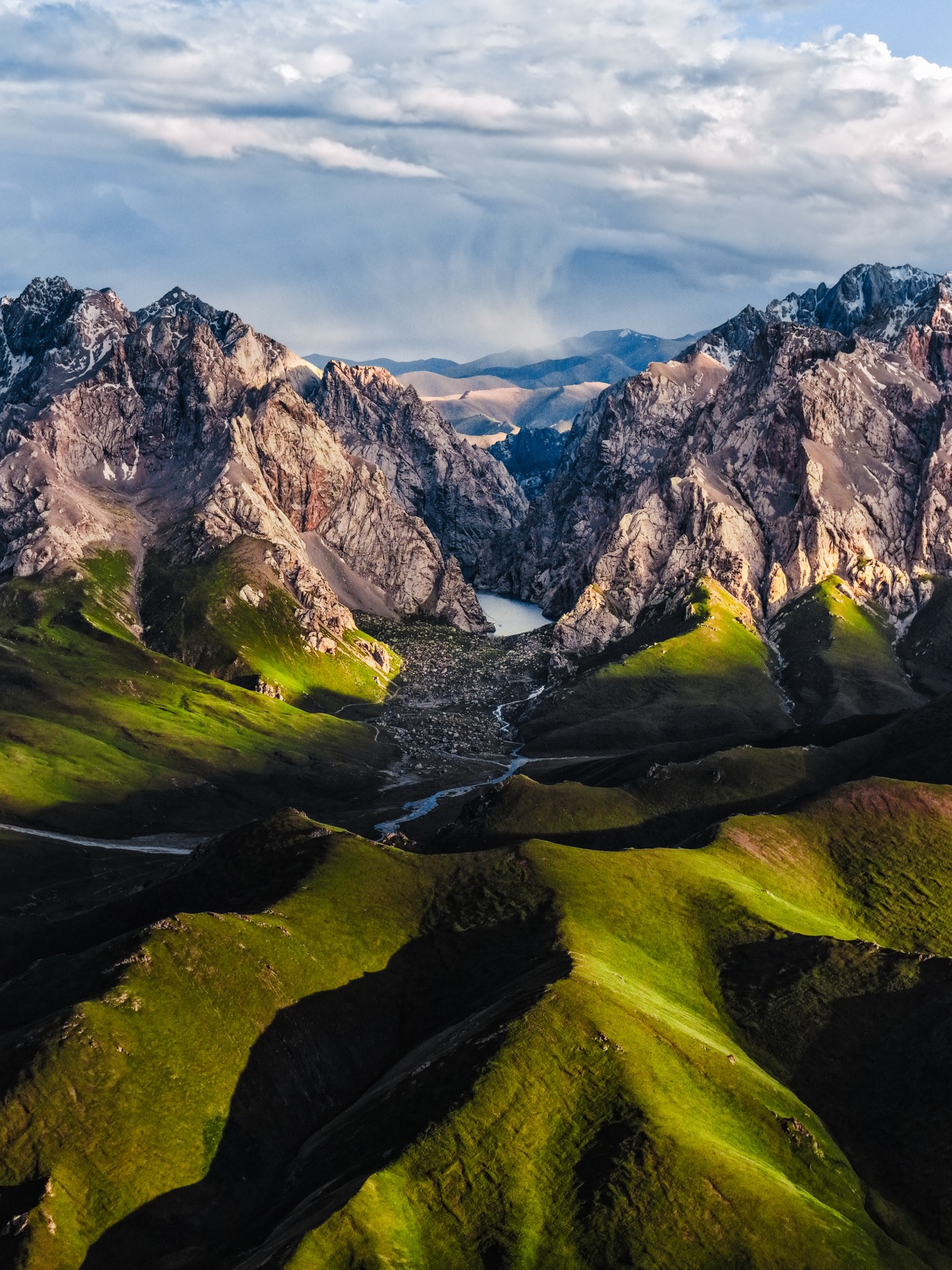 Mountains and open valleys of Kyrgyzstan